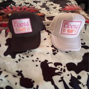 Kids Trucker Hat Set - Brown and White